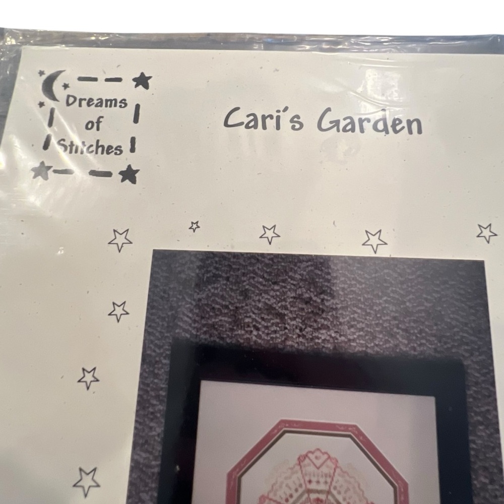 Dreams Of Stitches CARI’S GARDEN Embroidery Needlepoint Pattern Geometric Cherry - Picture 3 of 6